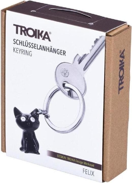 Image du produit Troika FELIX Porte-clés chat, gris brillant/noir