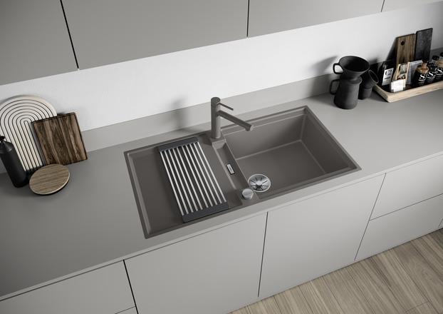 Actual product image Blanco ADIRA XL 6 S-F | SILGRANIT anthracite | installation type: flush-mounted | reversible | with remote (99 cm, 49 cm)
