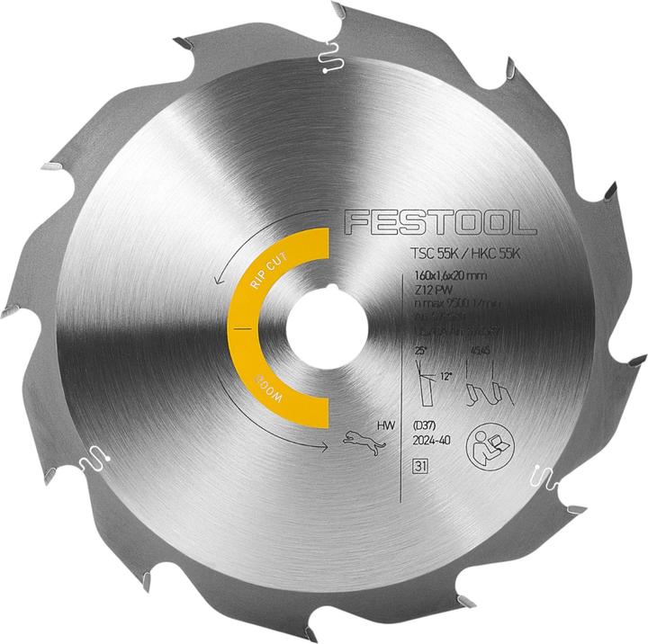 Actual product image Festool Wood Rip Cut HW 160x1,6x20 PW Kreissägeblatt