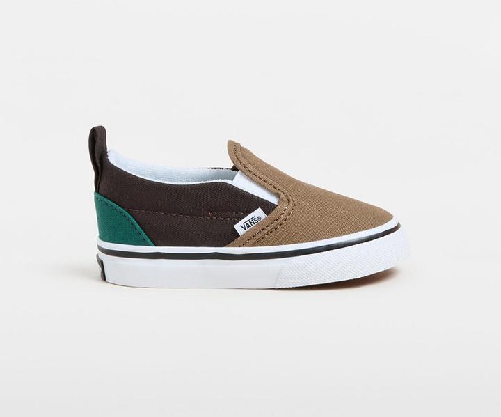 Actual product image Vans Slip-On V COLOR BLOCK BROWN/MULTI (22.5)