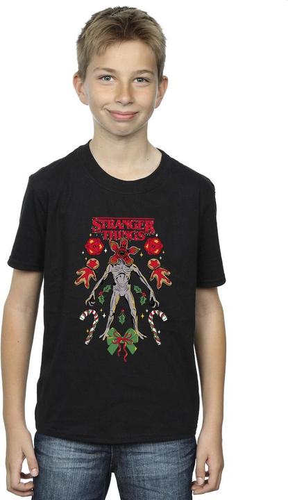 Produktbild Netflix Stranger Things Christmas Demogorgon TShirt Jungen (140, 146)