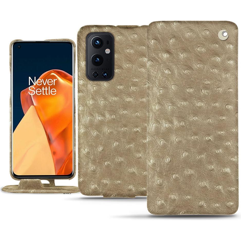 Thumbnail - Noreve Lederschutzhülle vertikal (OnePlus 9 Pro), Smartphone Hülle, Beige