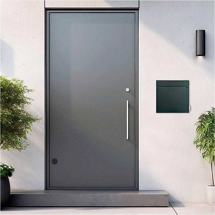Produktbild SafePost 810 Design-Briefkasten grün RAL6009 matt