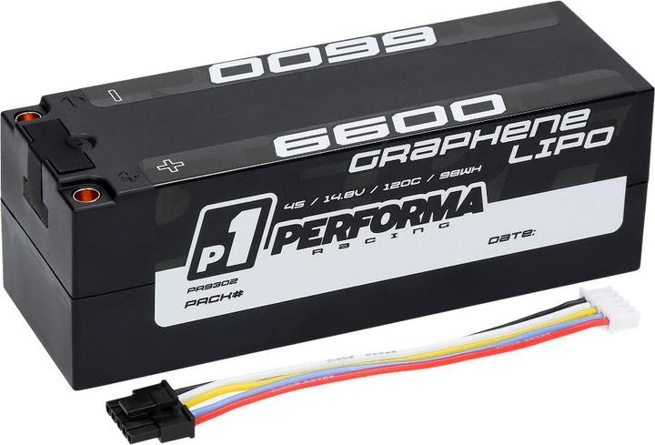 Actual product image Performa Racing Graphene Lipo 6600 14.8V 120C (14.80 V, 6600 mAh)