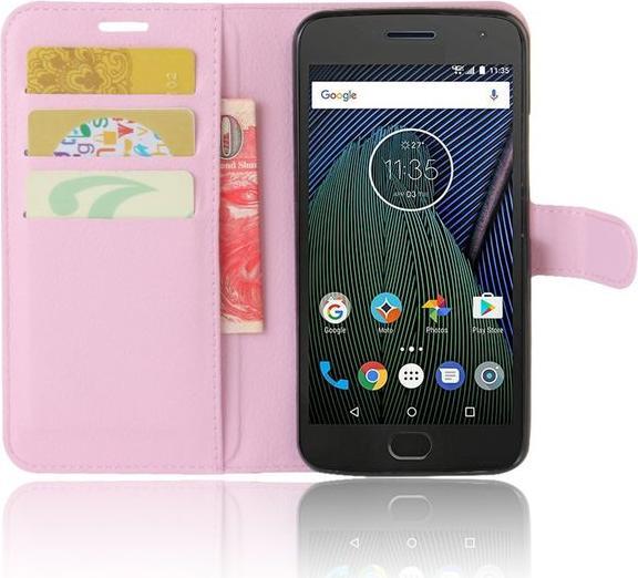 Actual product image MU Classic Leather cover with litchite texture (Motorola Moto G5)