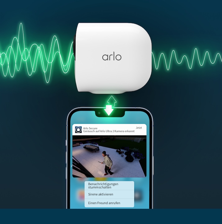 Actual product image Arlo Ultra 2 Spotlight camera, 3 kit white (3840 x 2160 pixels)