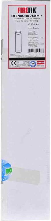 Produktbild FireFix R150/7 Ofenrohr aus 2 mm starken Stahl (Rauchrohr) in 150 mm Durchmesser, für Kaminöfen und