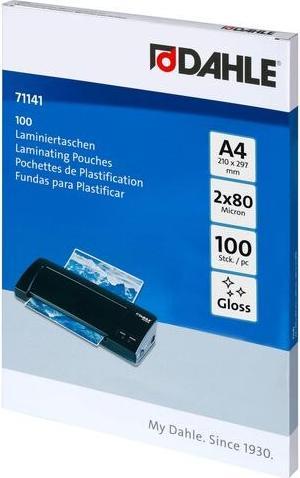 Dahle Laminiertaschen A4 160mi 100er 213x303mm/2x80micron/ 100er Pack (A4, 100 Stück, 80 µm)