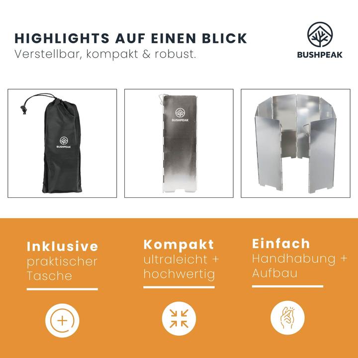 Actual product image Bushpeak Foldable windbreak - Storm Stopper