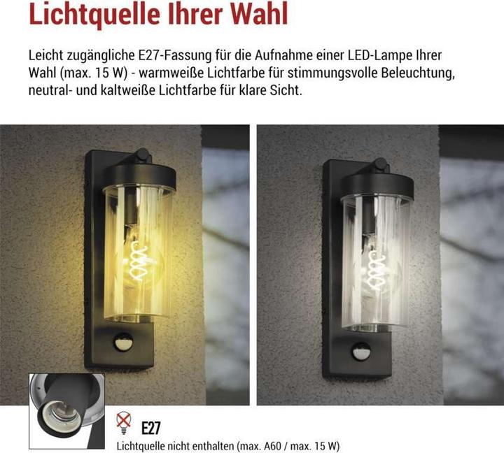 Image du produit Emos LED GARDEN LIGHT,E27,IP44,MAX 15W,WALL MOUNTED (E27, IP44)