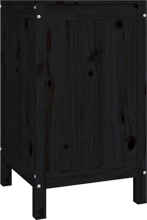 Actual product image vidaXL Laundry chest black 44x44x76cm solid wood pine laundry basket wooden chest