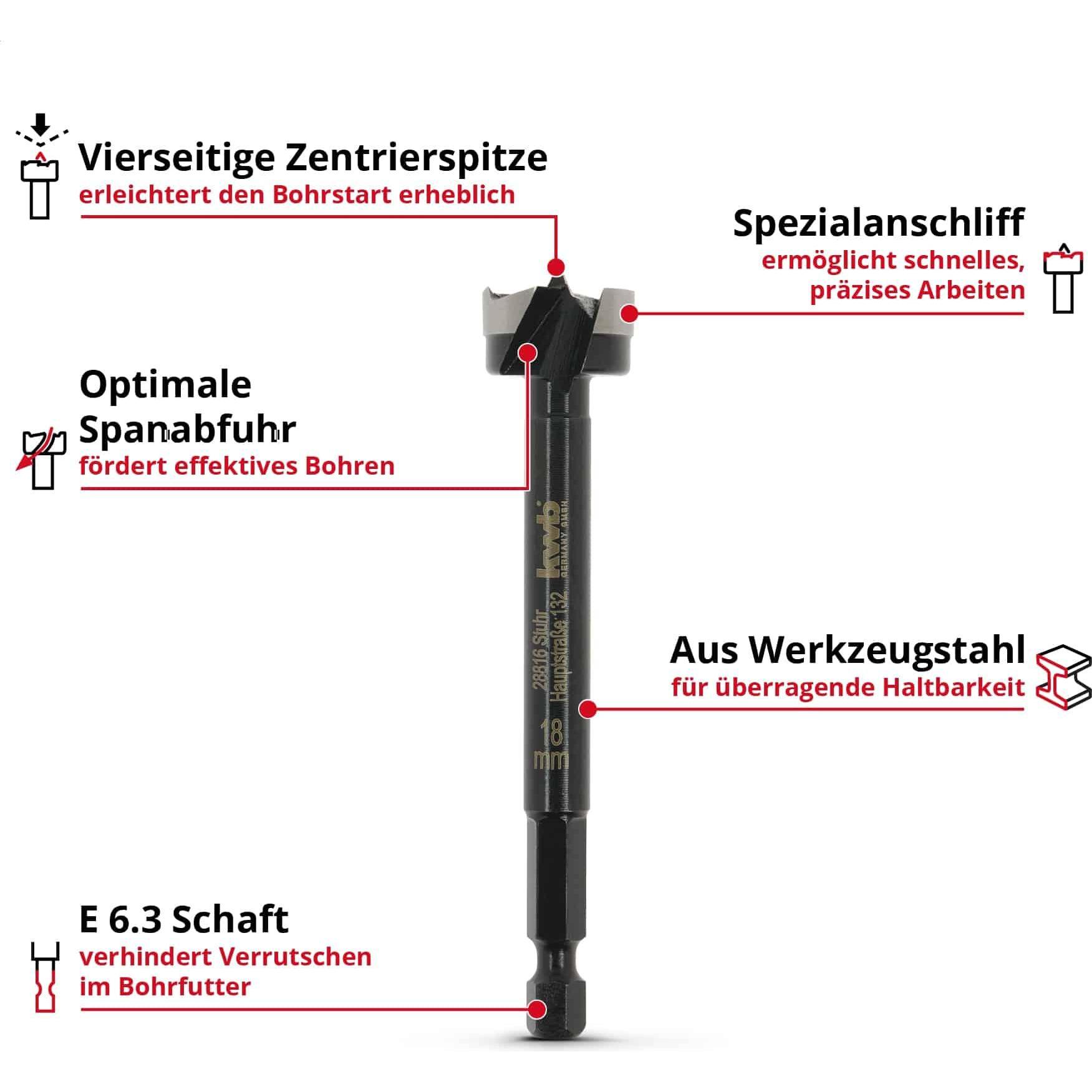 Thumbnail - kwb, Gewindeschneider + Gewindebohrer, Forstnerbohrer, 706418, 18 mm