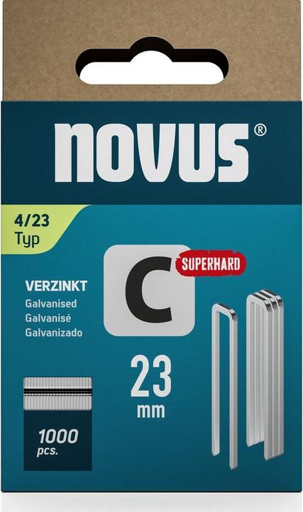 Actual product image Novus Narrow back staples C 4 23mm 1000 pcs.