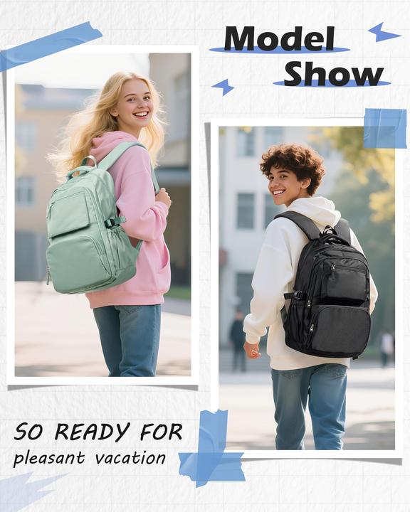 Produktbild Only-Bags.Store Leichter Schulrucksack Teenager, Rucksack Univcersity