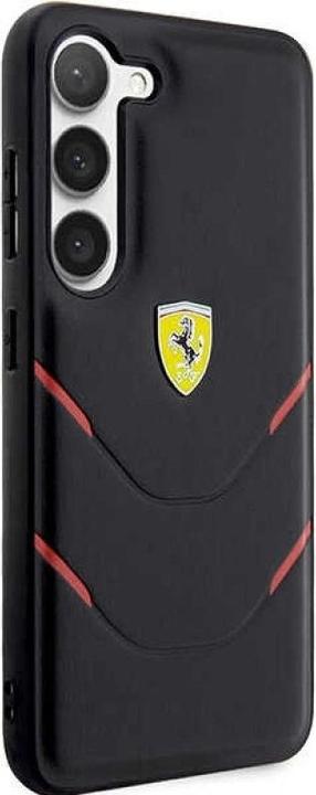 Actual product image Ferrari FEHCS23SPBAK S23 S911 czarny/black hardcase Hot Stamp Lines (Samsung Galaxy S23)