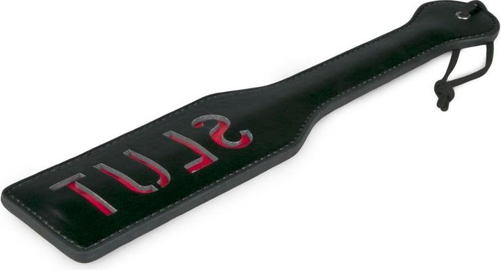 Actual product image Fetish Collection Zwarte leren paddle slut