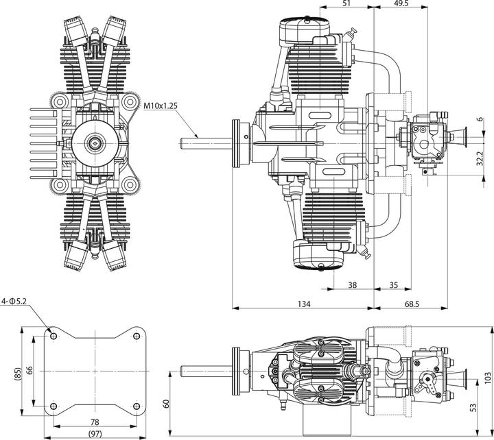 Produktbild Saito FG-61TS