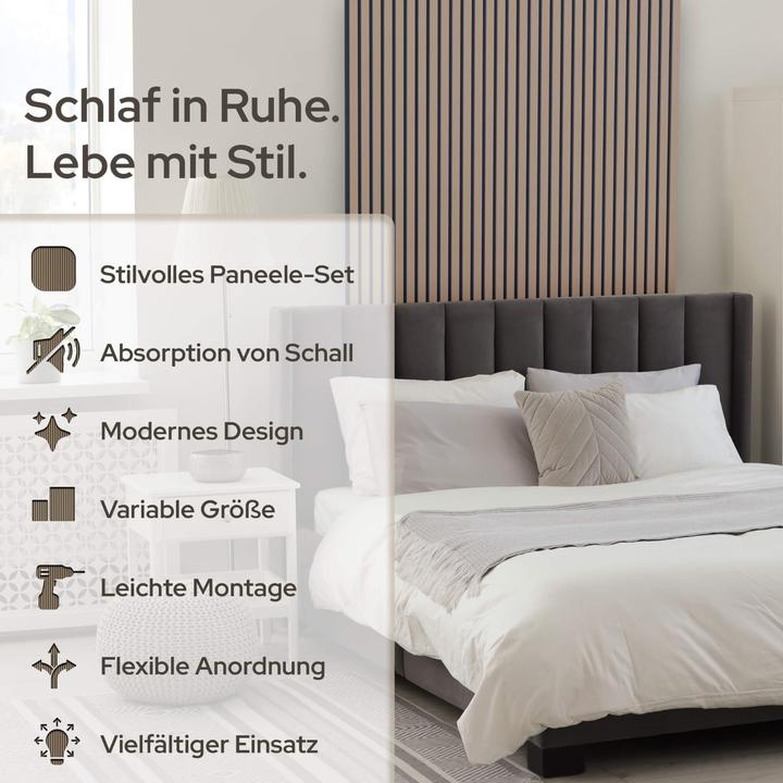 Image du produit Arebos 2er Set Akustikpaneele Holzoptik (60 x 120 cm)
