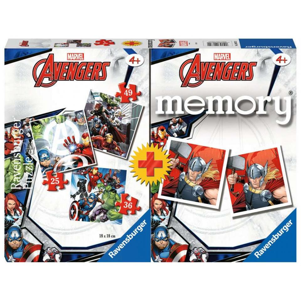 Ravensburger Multipack - Memory + 3 Puzzle: Avengers (3 Teile)