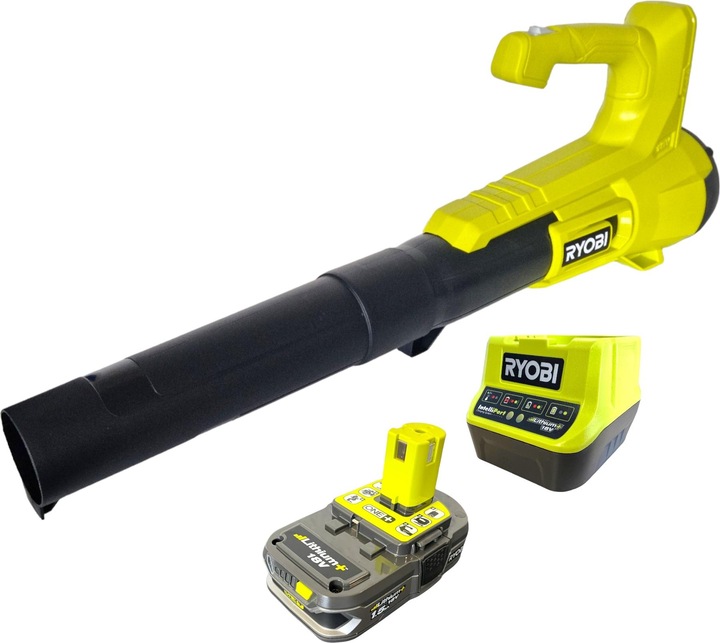 Productafbeelding Ryobi RY18BLA-115 Snoerloze bladblazer 18 V ONE+ 145 km/u + 1x accu 1,5 Ah + lader (Oplaadbare batterij, Bladblazer)