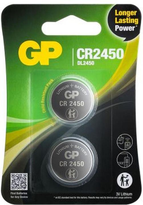 Produktbild GP Batteries CR 2450 (2 Stk., CR2450, 600 mAh)