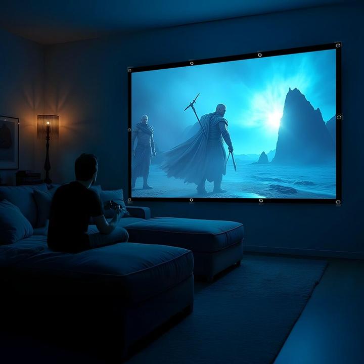 Productafbeelding Maclean Projektionswand 120 240x180cm 4:3 25mm Rand Spannhaken MC-169 (120", 4:3)