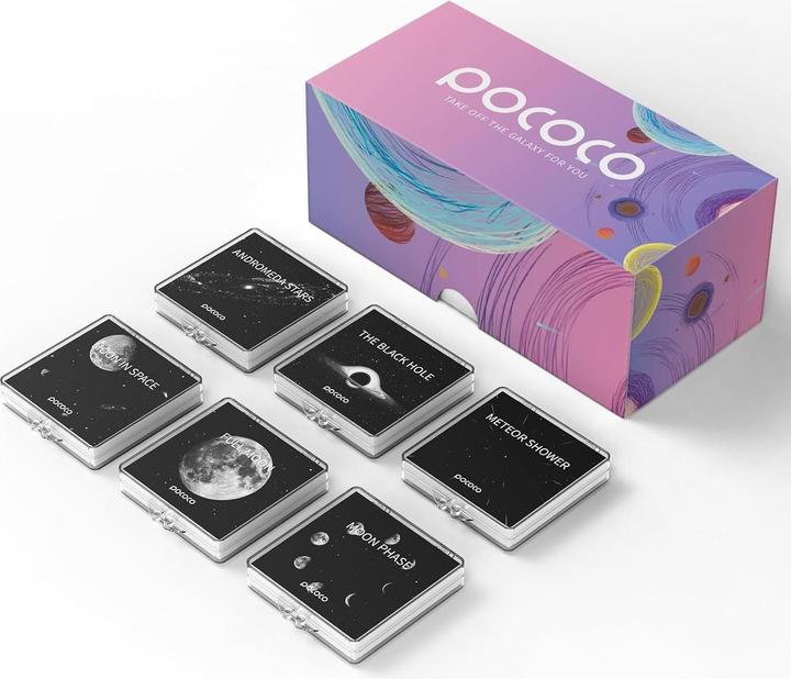 Immagine prodotto Pococo Galaxy Projektor Scheiben-Set (6 Stück, 5K Ultra HD) (Cristallino)