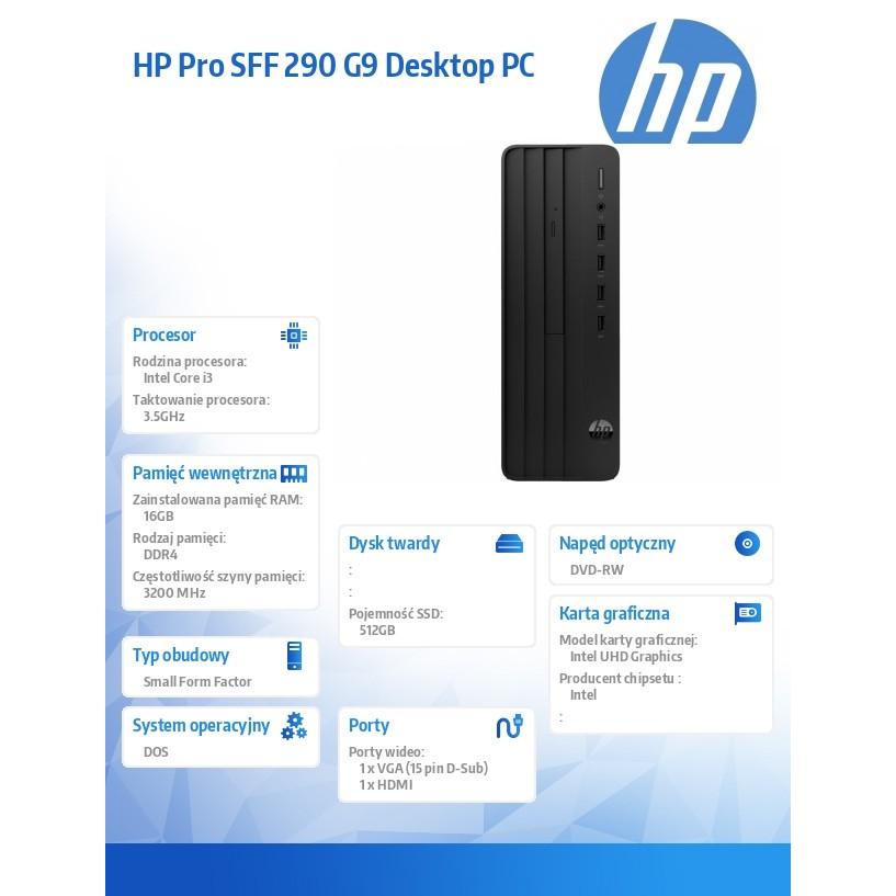 Thumbnail - HP 290 G9 (Intel Core i3-14100, 16 GB, 512 GB), PC, Schwarz