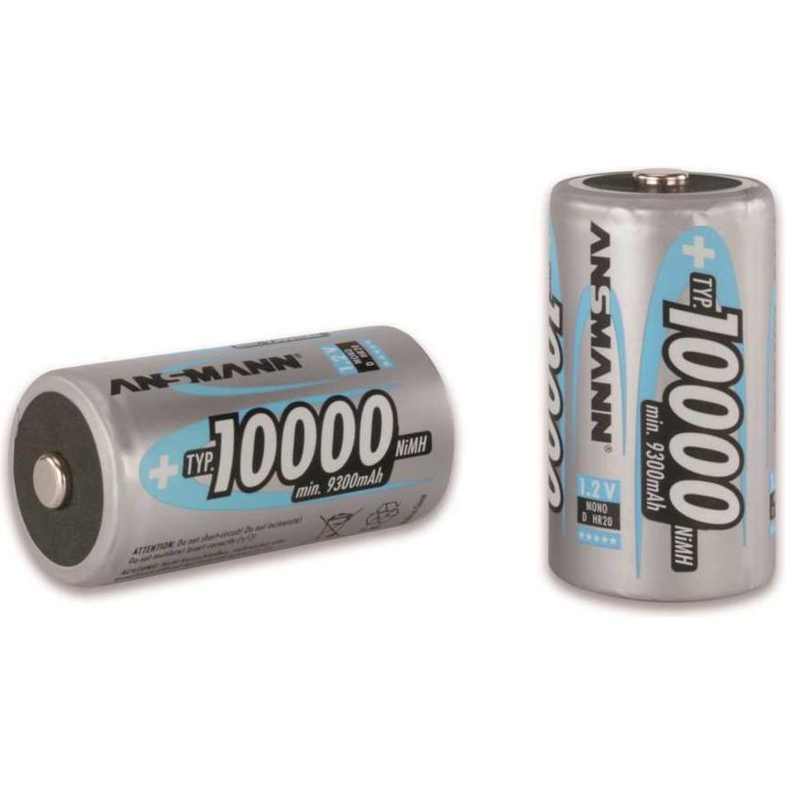 Ansmann NiMH-Akku Typ 10000 Mono 9300mAh, ein Stück (1 Stk., 9300 mAh), Batterien + Akkus