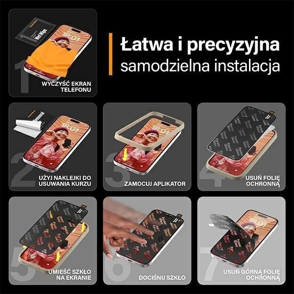 Actual product image PanzerGlass Ultra-Wide Fit (1 Piece, Apple iPhone 15)