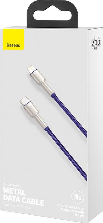 Produktbild Baseus Cafule Series USB-C cable for Lightning, 20W, 2m (purple) (2 m, USB 2.0, 20 W)