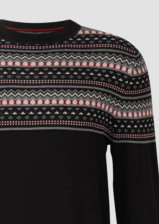 Produktbild s.Oliver Strickpullover Baumwollpullover mit Norwegermuster (XL)