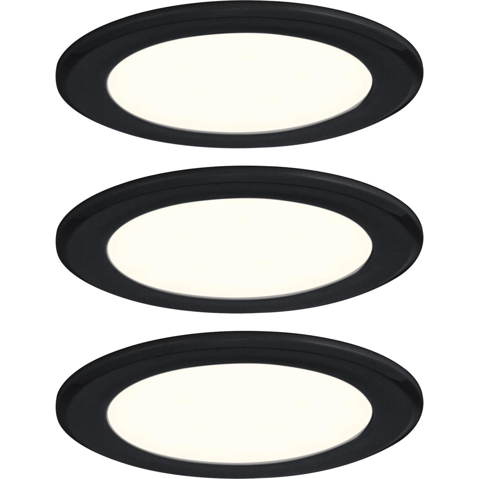 Paulmann Nero Applique + Plafoniera, Apparecchio Da Incasso Per Mobili (540 Lm)