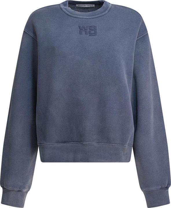 Image du produit Alexander Wang Essential Terry Crew Sweatshirt W/ Puff Paint Logo (XS)