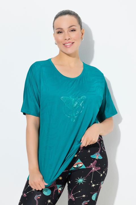 Actual product image Ulla Popken Quick Drying Luna Moth Graphic Tee (54)
