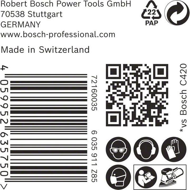 Immagine prodotto Bosch Professional Zubehör EXPERT M480 Rete abrasiva, 100 x 150 mm, G 180, 50 pezzi (K180)