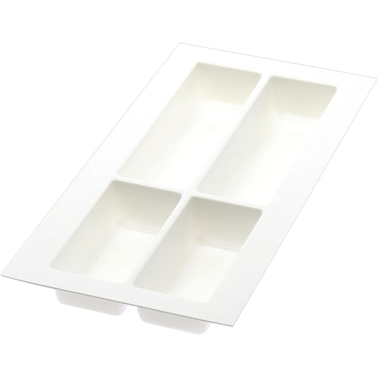 Agoform Besteckeinsatz Classico kürzbar 490x240x50,5mm, Kunststoff weiss, Besteckkasten, Weiss