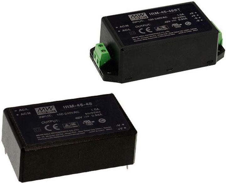 Immagine prodotto MeanWell MEAN WELL IRM-45-24 Alimentatore 45 W Nero (IRM-45-24)