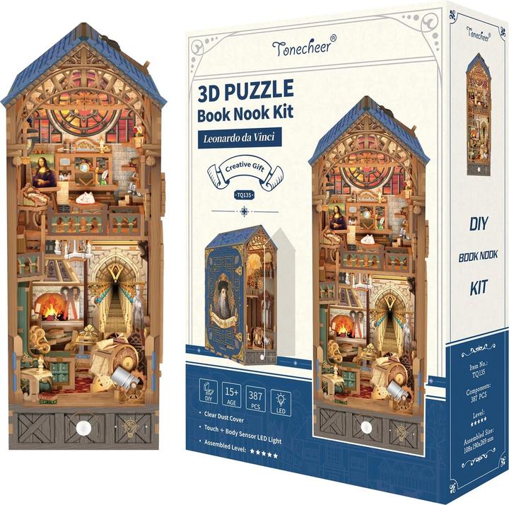 Tonecheer Leonardo Da Vinci - Book Nook