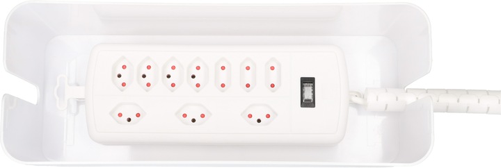 Image du produit Max Hauri Kit de gestion des câbles Cable Home : boîte grande + station d'alimentation + tuyau spiralé