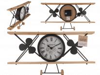 Ootb Flugzeug-Uhr, Vintage Look, aus schwarzem