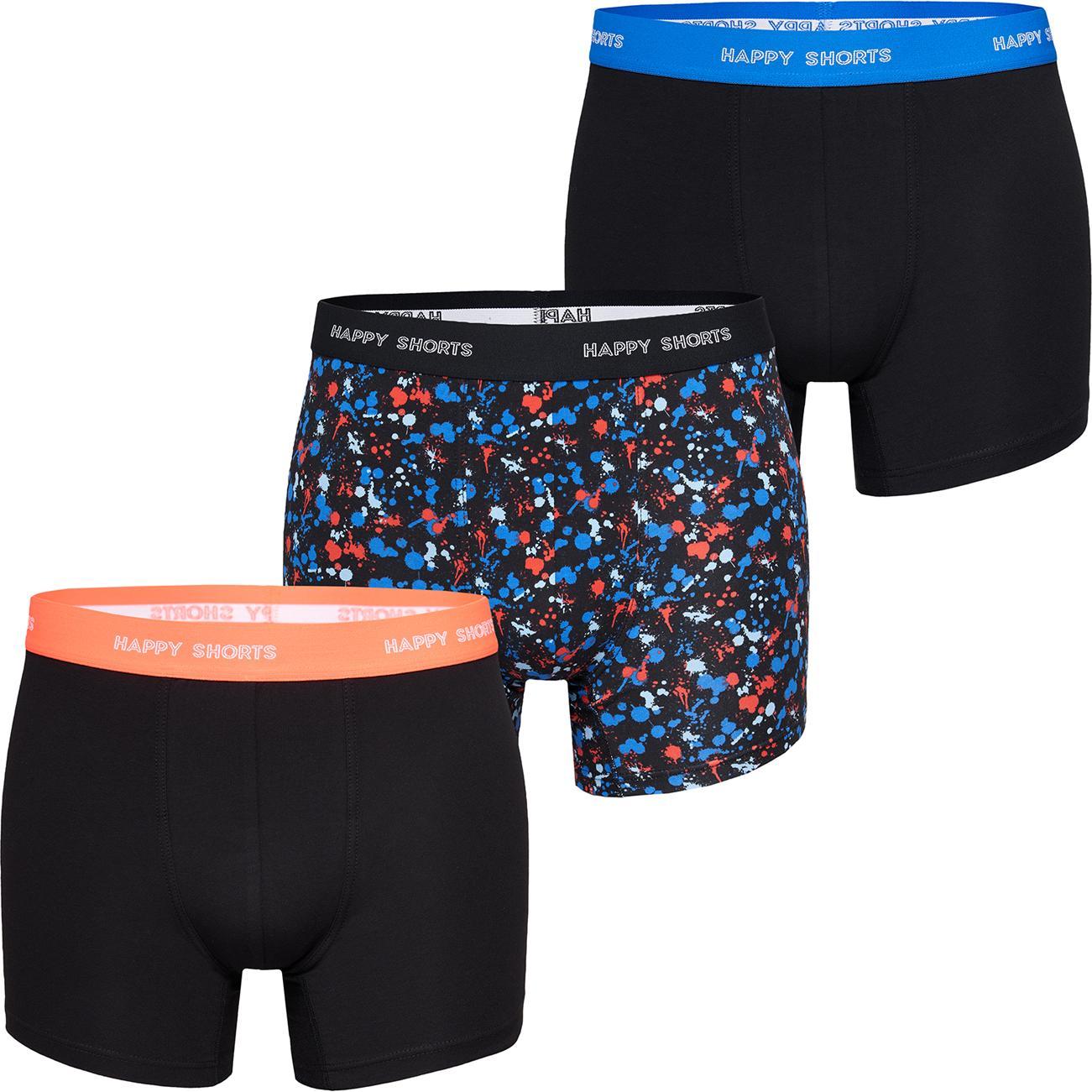 Happy shorts, Herren, Unterhosen, Boxershort Casual Bequem sitzend, Mehrfarbig, (M, 3er Pack)
