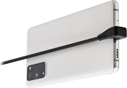 Produktbild T'nB CÂBLE USB TYPE C - LIGHTNING M/M 2M COUDÉ 180° (NOIR) (1 m)