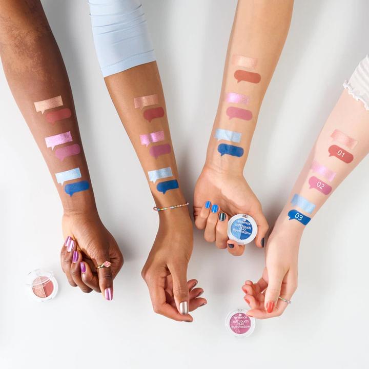 Actual product image essence soft touch duo eyeshadow (Brown)