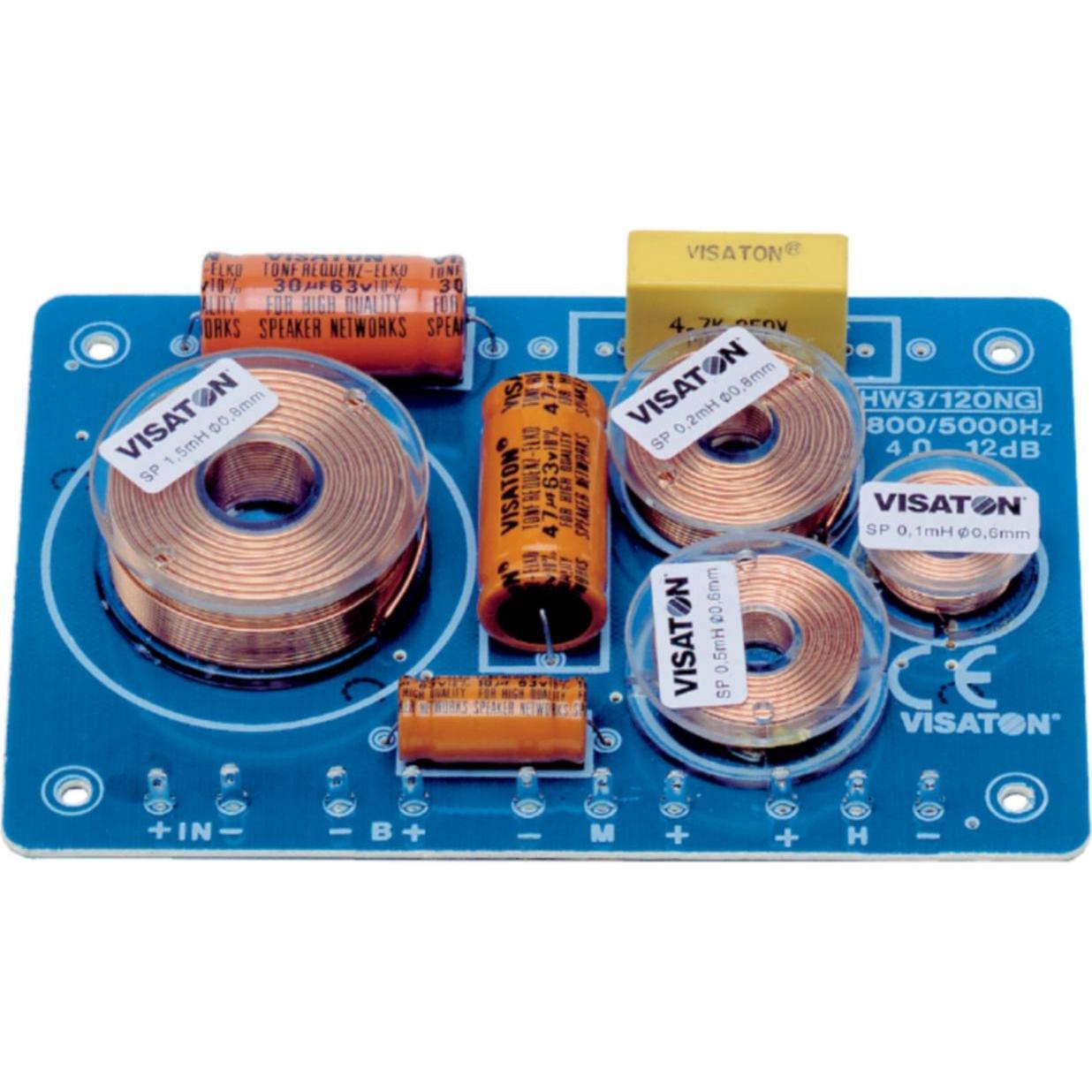 Visaton Frequenzweiche HW 3/120 NG, 8 Ohm, Lautsprecher Bauteile, Blau