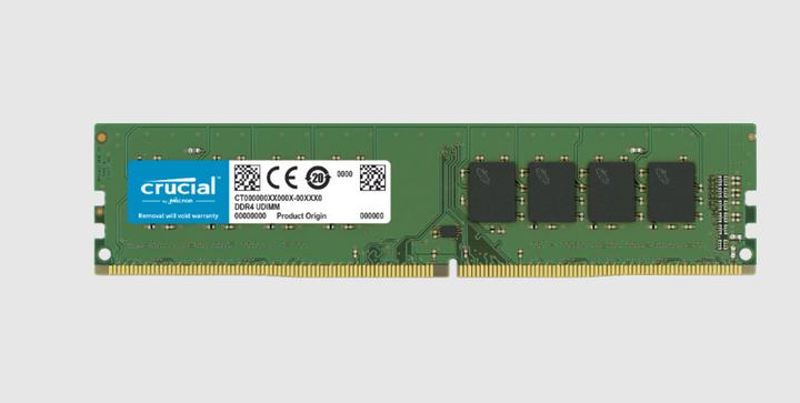 Produktbild Crucial 16 GB DDR4-RAM PC2666 CL19 1x16GB Single Rank (1 x 4GB, 2666 MHz, DDR4-RAM, U-DIMM)