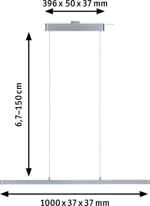 Productafbeelding Paulmann URail pendelarmatuur Lento Zigbee (1800 lm)
