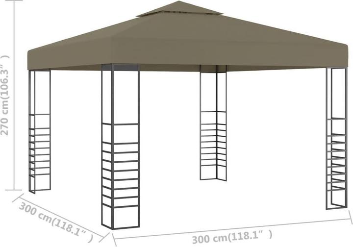 Image du produit vidaXL Gartenpavillon (300 cm, 300 cm)