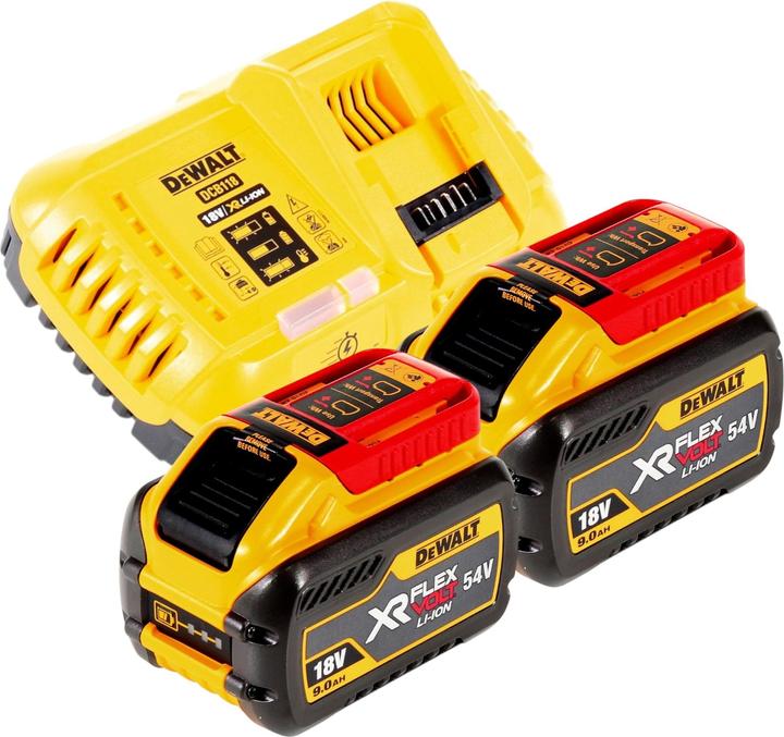 Produktbild DeWalt DCS 578 X2T Akku Kreissäge 54V XR FlexVolt 190 mm Brushless + 2x Akku 9,0 Ah + Ladegerät +