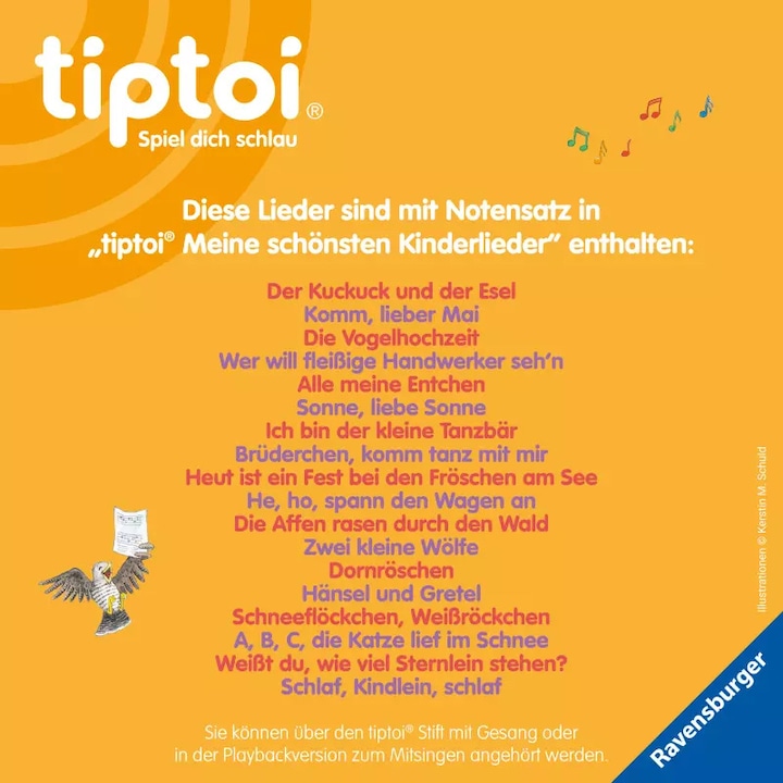 Immagine prodotto tiptoi M. schönsten Kinderlieder-H22 (Tedesco, Cee Neudert, Kerstin M. Colpa, 2022)